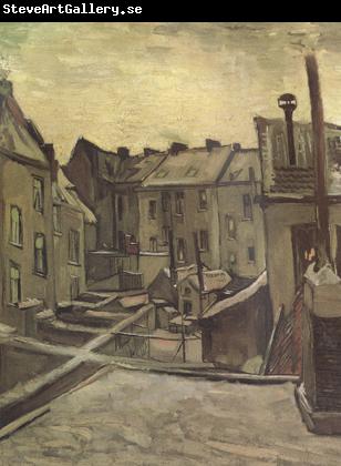 Vincent Van Gogh Backyards of Old Houses in Antwerp in the Snow (nn04)